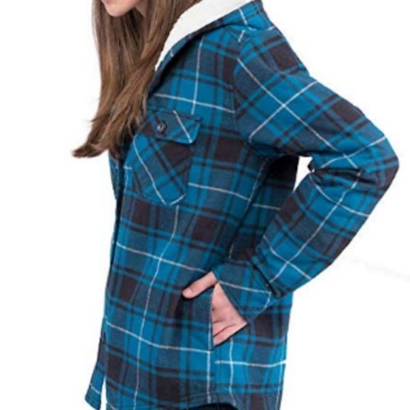 Boston Traders Womens Plush Lined Shirt Jacket